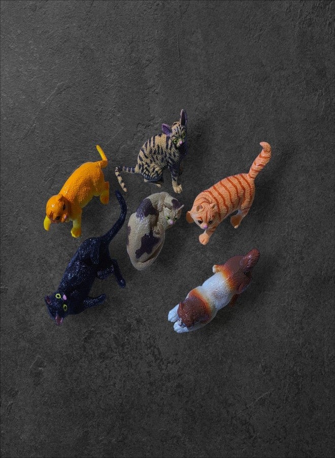 DIMAZO Small Kids Sea & Wild Animal Toys Sets for Fun, Educational, Spark Imagination and Learning (Multi Choice Sets) (Cats) 6pcs - Image 3